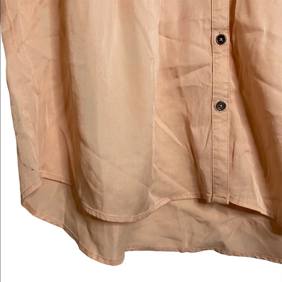 Style & Co Sleeveless Button Down Shirt Peach Pockets Plus Size XL Extra Large - Picture 6 of 12